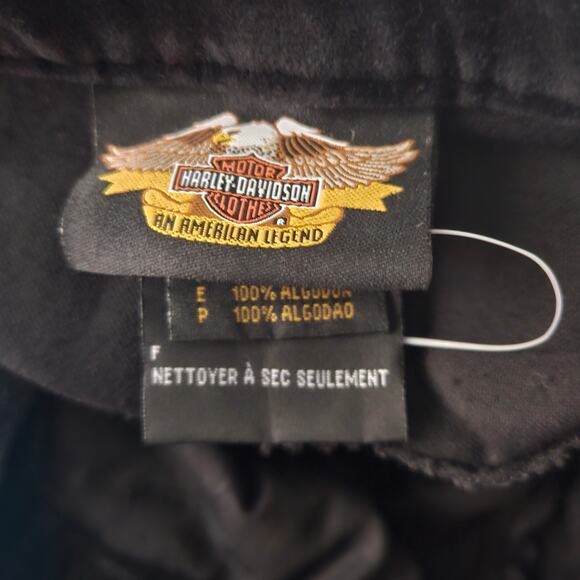 Harley Davidson Black Velvet Pants Size 4 - Picture 3 of 4